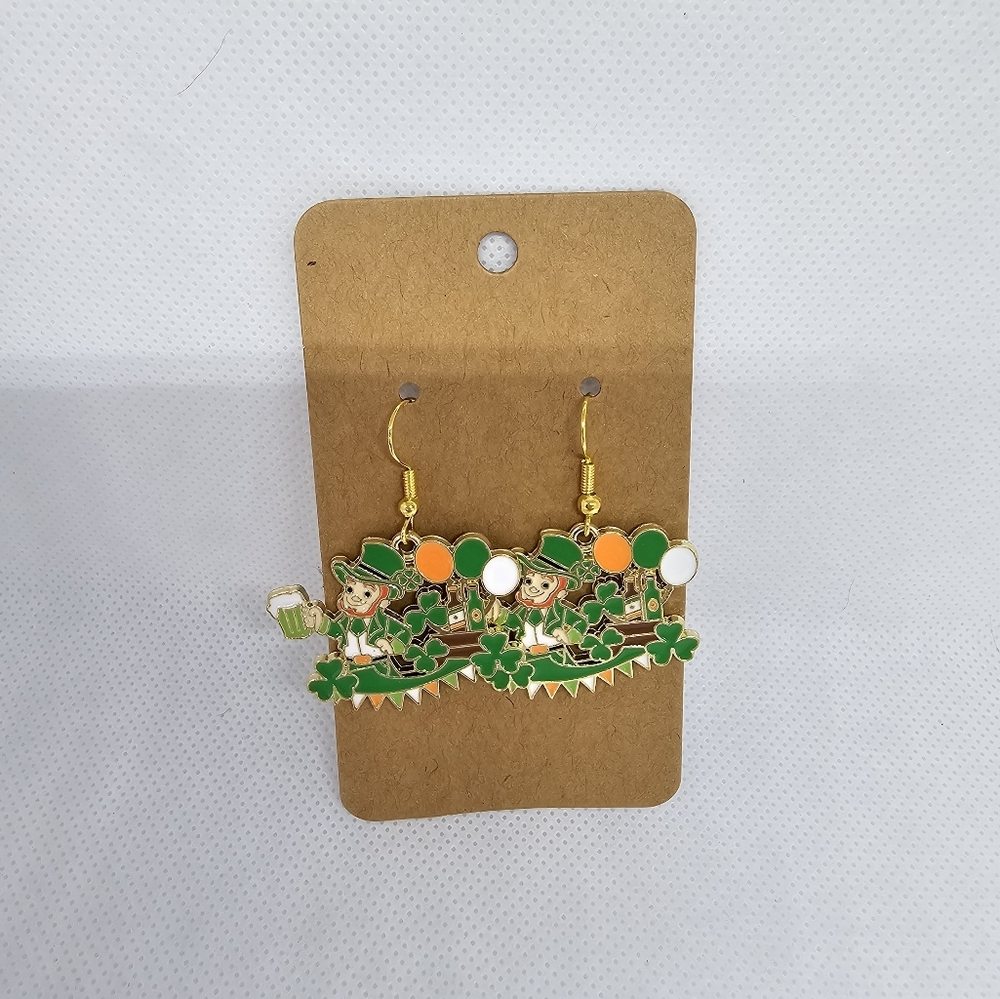 St Patrick's Day earrings